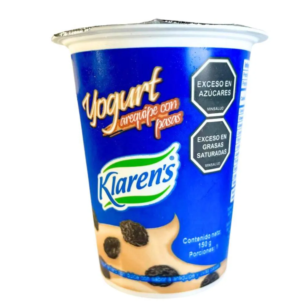 Yogurt klarens (arequipe con pasas) 150g